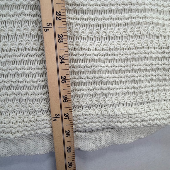 Abercrombie & Fitch Woman's Cropped Short Sleeve Knit Sweater Off White‎ Size L - Picture 6 of 6